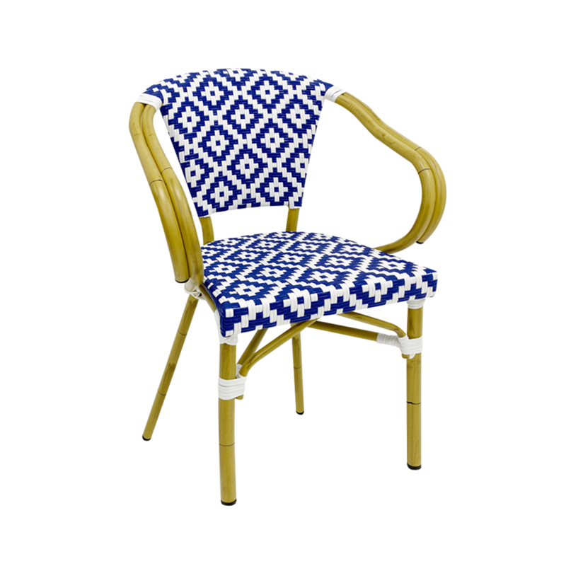 Old Blue Customized Dining Imitation Color Rattan Chair