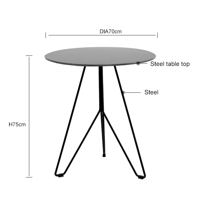 Customize Patio Round Side Steel Table