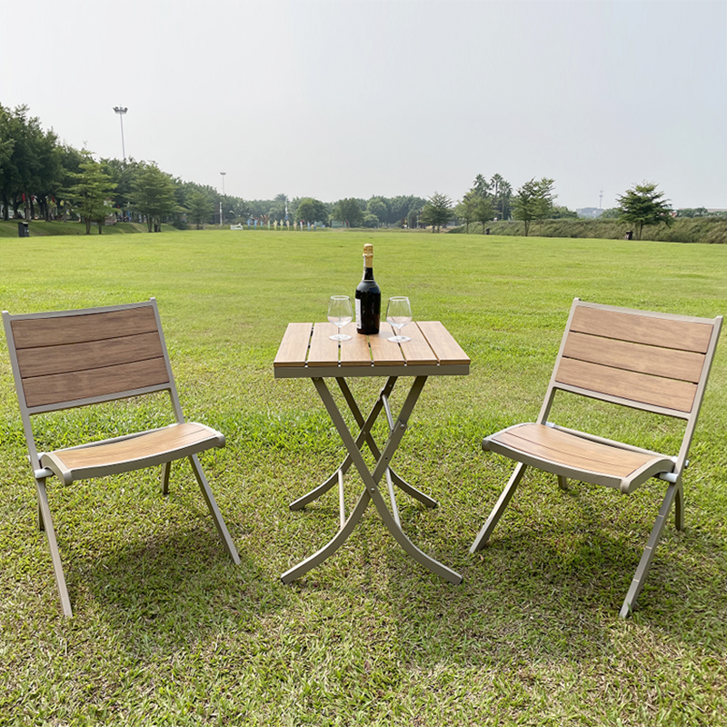 Foldable Plastic wood Comfortable Restaurant Table Set SE-502358
