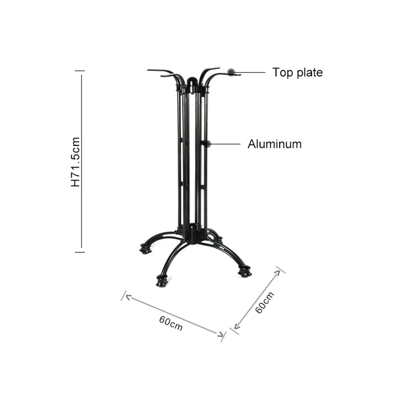 Aluminum Unique Bar Table Leg
