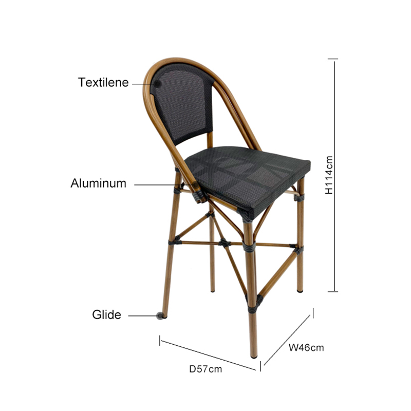 Bar Black New Design Textilene Chair
