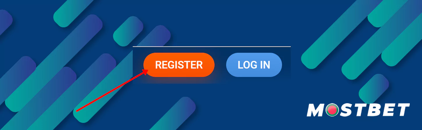 Registration button on Mostbet